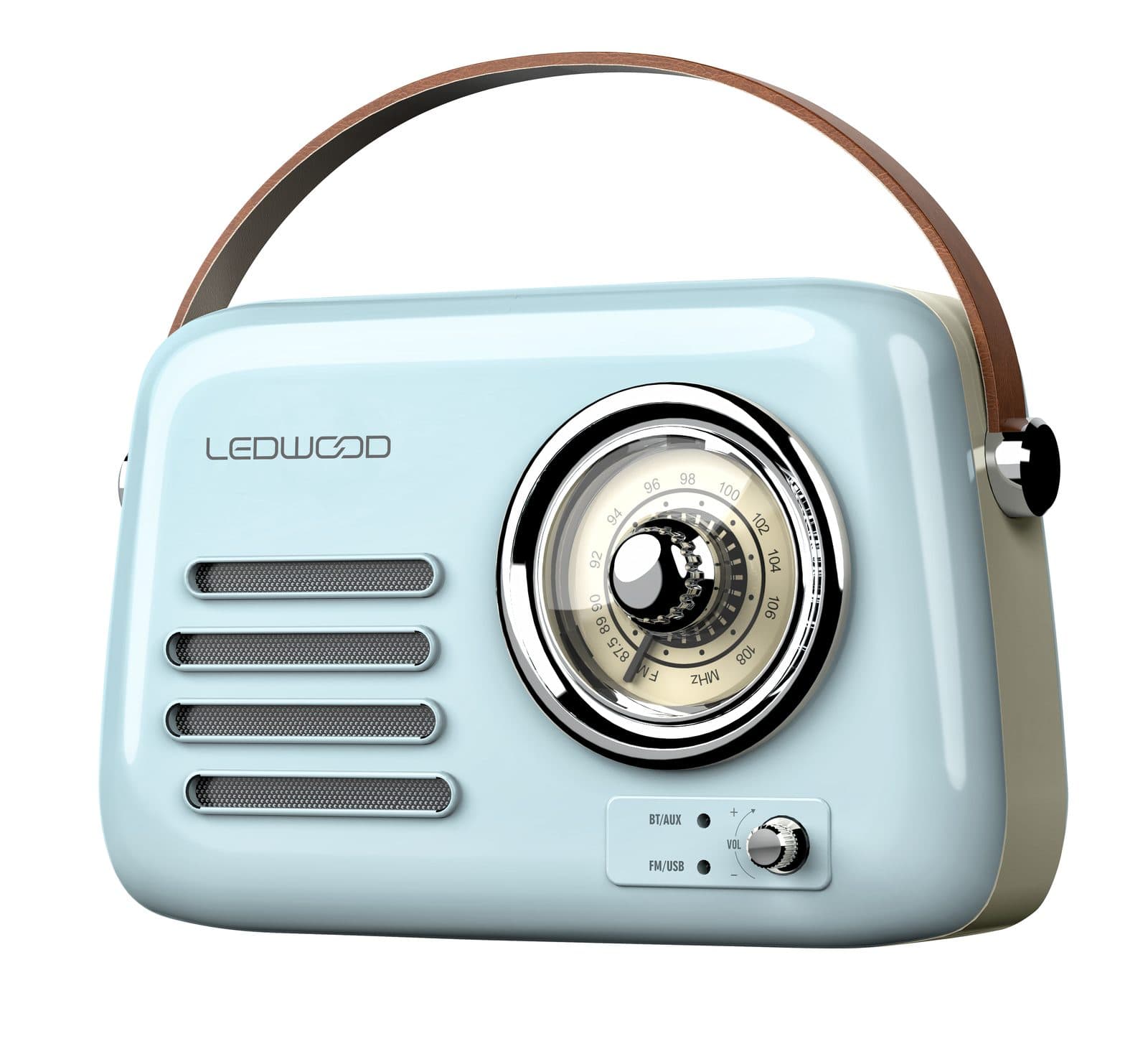 Diffusore bluetooth retro - Azzurro - Ledwood ALMA B
