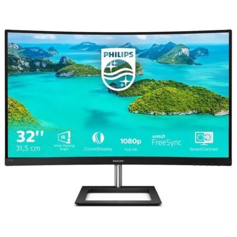 Monitor gaming curvo 32 pollici Full HD LED VA 75Hz Adaptive Sync HDMI DisplayPort VGA Flicker Free nero - Philips 322E1C