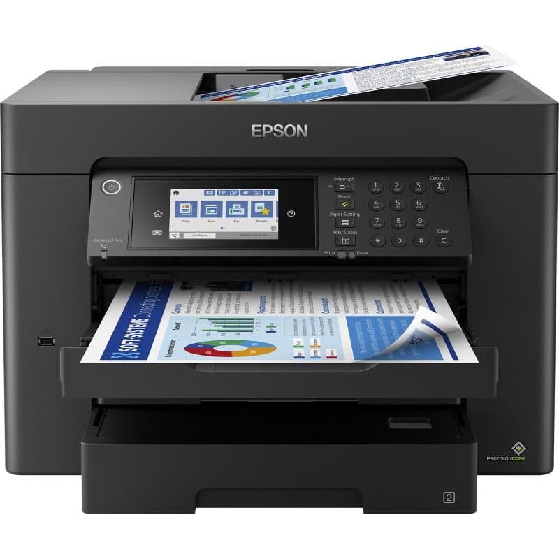 Stampante multifunzione inkjet a colori A3+ Wi-Fi fax ADF duplex LAN 32/22ppm 1200 x 2400 dpi - Epson WorkForce WF-7840DTWF