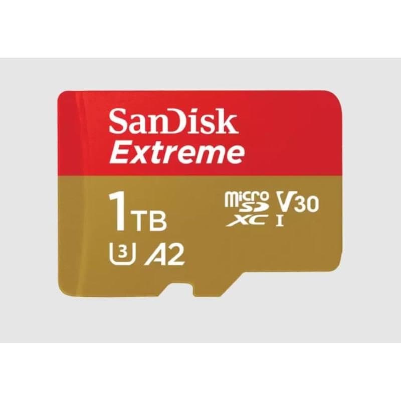 Scheda microSDXC 1024GB classe 10 V30 U3 A2 con adattatore SD - SanDisk Extreme