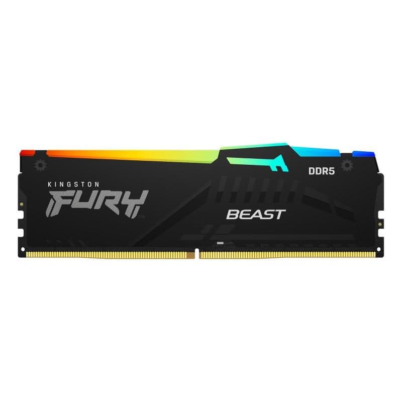 Memoria RAM 1x16GB DDR5 5.200MHz DIMM RGB nero - Kingston Fury Beast