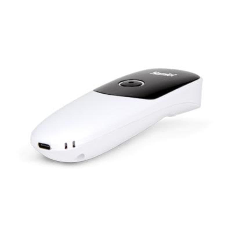 Lettore barcode portatile 2D wireless 2.4 GHz con Bluetooth e USB per codici QR e lineari, bianco e nero - Hamlet HBCS-2DUWB