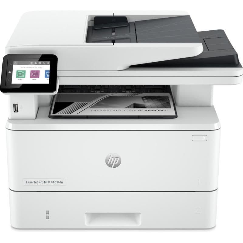 Stampante multifunzione laser b/n A4 con fax, fronte/retro, 350 fogli, Gigabit LAN, USB, 40 ppm - HP LaserJet Pro 4102fdn