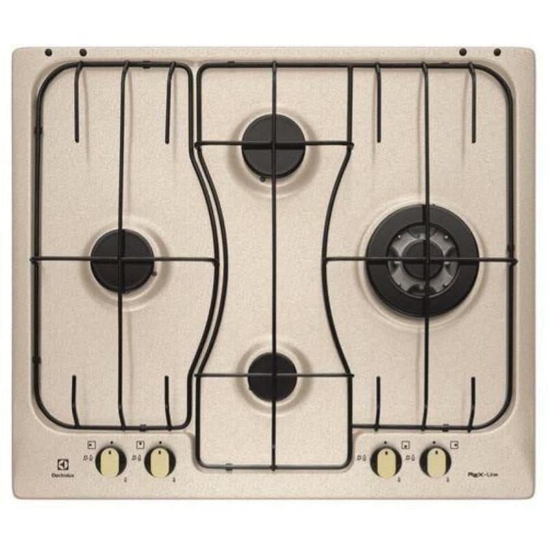Piano cottura a gas da incasso 4 fuochi acciaio smaltato sabbia - Electrolux RGG6243LON