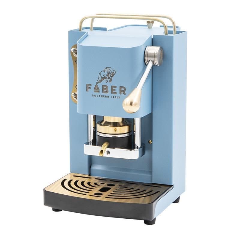 Macchina per caffè a cialde 44 mm con pressacialde in ottone regolabile turchese - Faber Pro Mini Deluxe