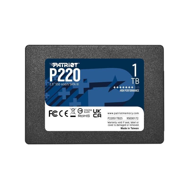 SSD 1TB 2,5 pollici SATA 3 lettura 550MB/s scrittura 500MB/s - Patriot P220