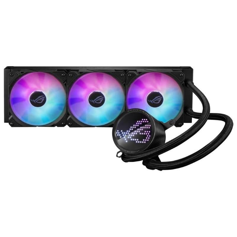 Kit di raffreddamento a liquido con pannello LCD per CPU Intel 1200/1700 e AMD AM4/AM5 nero - ASUS ROG Ryuo III 360
