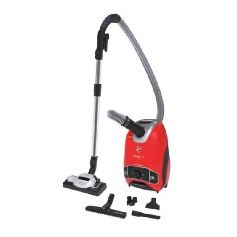 Aspirapolvere a cilindro con sacchetto EPA 5 l spazzola parquet 850 W rosso - Hoover H-Energy 700