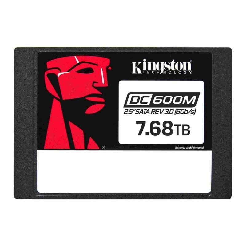 SSD mixed use crittografato 7,68TB interno 2,5 pollici SATA 6Gb/s 256 bit AES self-encrypting drive (SED) - Kingston DC600M