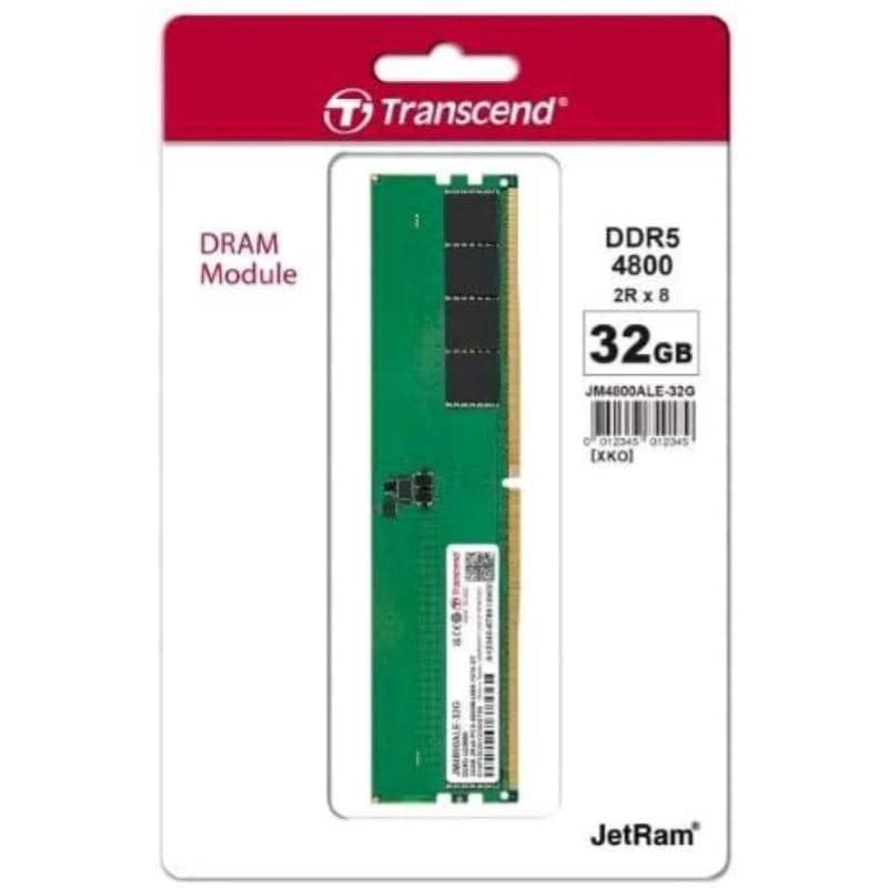 Memoria RAM 32GB DDR5 4800 U-DIMM 2Rx8 2Gx8 - Transcend JM4800ALE-32G
