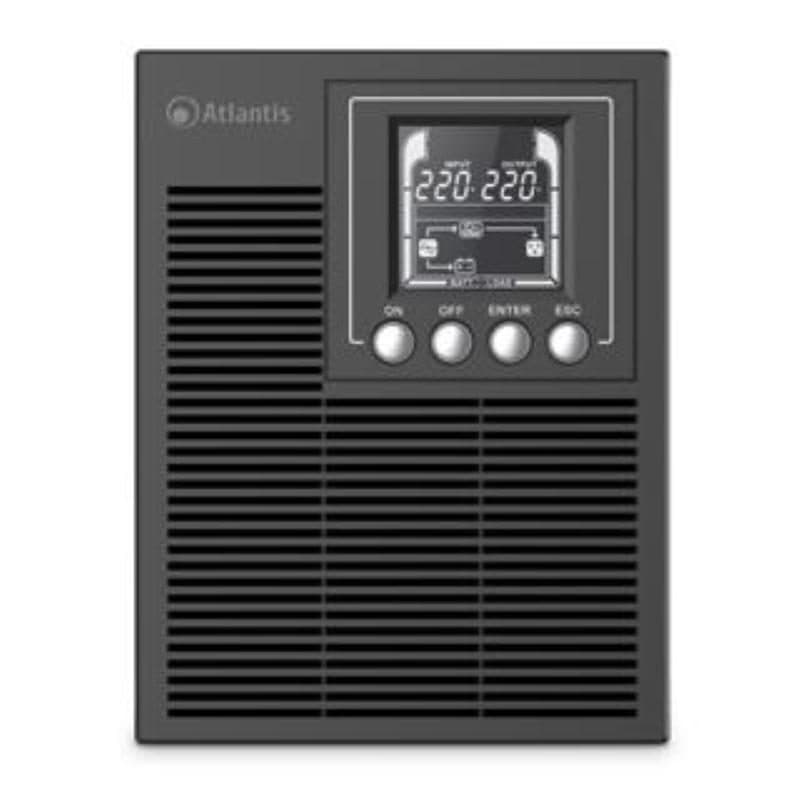 UPS online server a doppia conversione onda sinusoidale pura 1000 VA 700 W USB 2 Schuko + 1 IEC - Atlantis A03-OP1002XLN