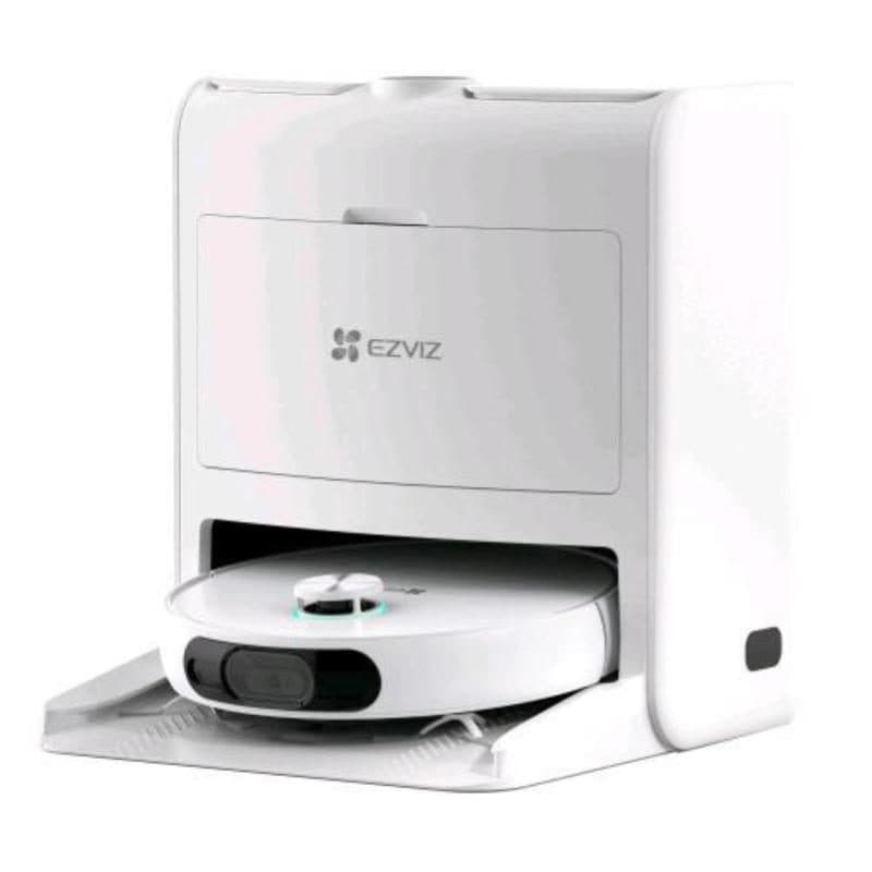 Robot aspirapolvere/lavapavimenti con stazione di ricarica, navigazione 3D laser, 4000 Pa, bianco - EZVIZ RS2 Vacuum & Mop Combo