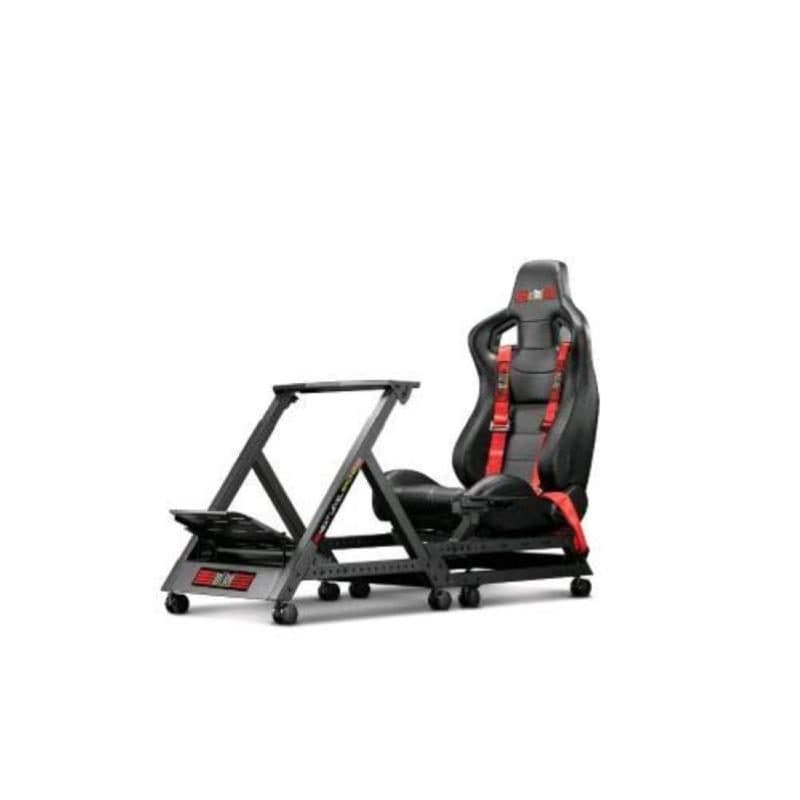 Postazione di guida con supporti per volante e pedaliera regolabili nero/rosso - Next Level Racing GTtrack