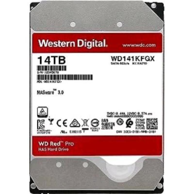 HDD 14TB SATA III 3,5 pollici cache 64MB 7.200 rpm - Western Digital Red Pro