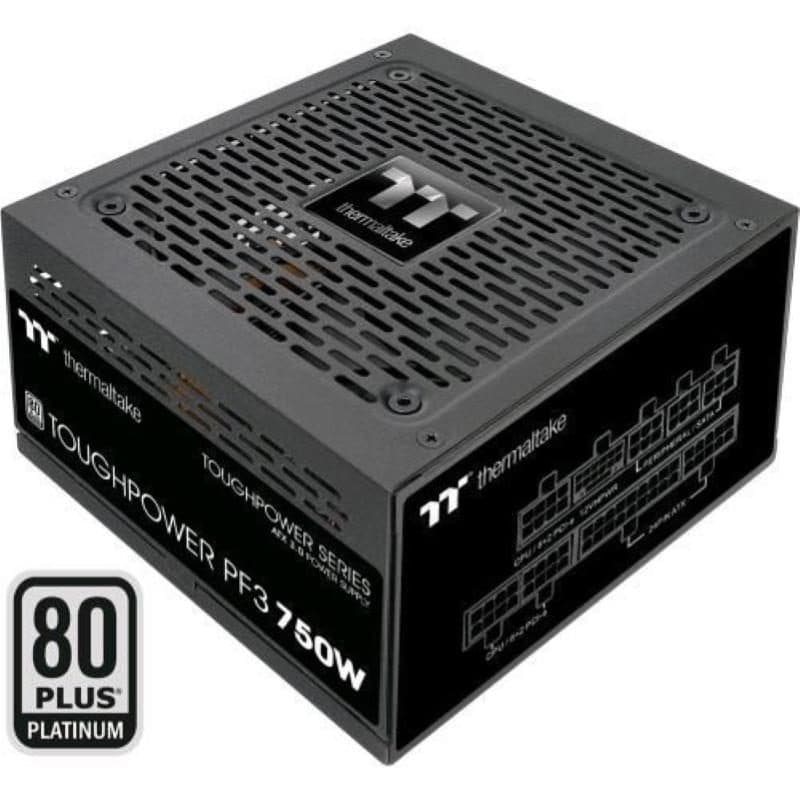Alimentatore modulare 750 W 80+ Platinum ATX 3.0 connettore PCIe Gen 5 PFC attivo nero - Thermaltake Toughpower PF3 750