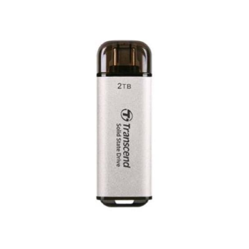 SSD esterno portatile 2TB USB-C 3.2 Gen 2x1 argento - Transcend ESD300S