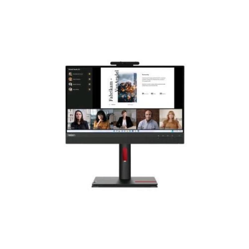 Monitor 21,5 pollici LED Full HD IPS 6 ms 60 Hz webcam USB 3.2 HDMI DisplayPort rosso/nero - Lenovo ThinkCentre Tiny-in-One