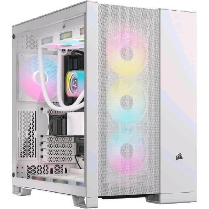 Case midi tower con pannello laterale in vetro temperato Mini-ITX/mATX/ATX/E-ATX bianco - Corsair 6500D Airflow