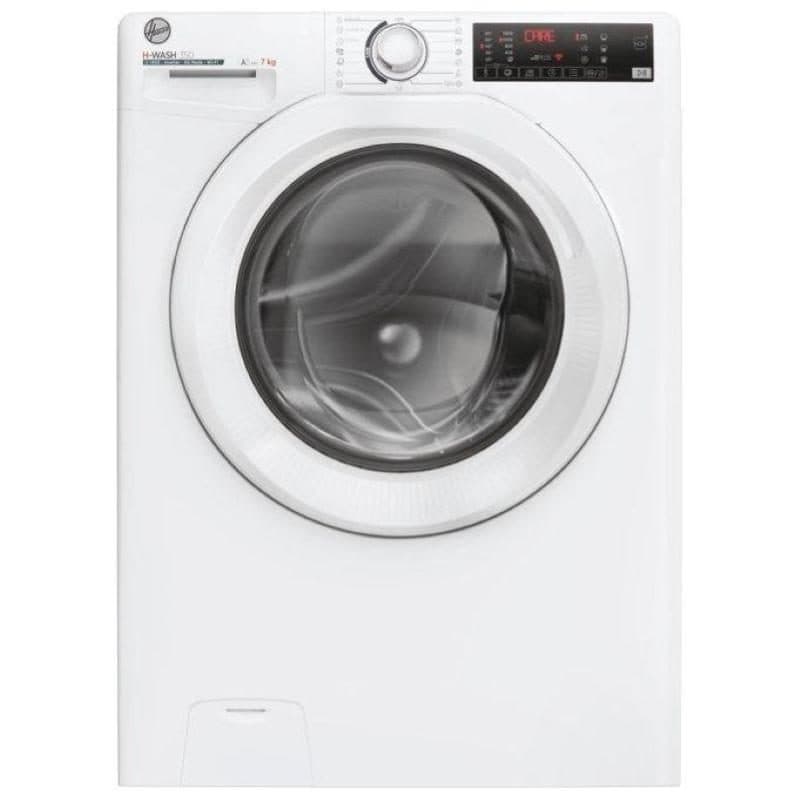 Lavatrice slim a carica frontale 7 kg 1400 giri classe A, controllo remoto, bianco - Hoover H-Wash 350 H3WP4474TAM6-1-S