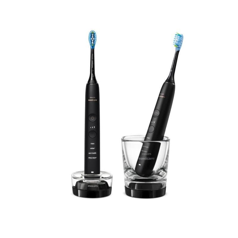 Spazzolino da denti elettrico Sonicare 4 modalità 3 intensità BrushSync nero, confezione da 2 pezzi - Philips HX9914/54