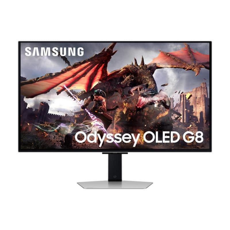 Monitor gaming 32 pollici OLED flat UHD 240Hz 0.03ms FreeSync Premium Pro HDR10+ argento - Samsung Odyssey G8 G80SD