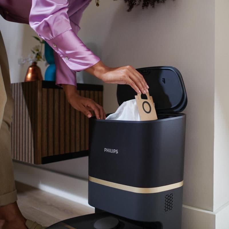 Robot aspirapolvere e lavapavimenti 5000 Pa con svuotamento automatico Wi-Fi - Philips HomeRun Serie 7000 XU7100