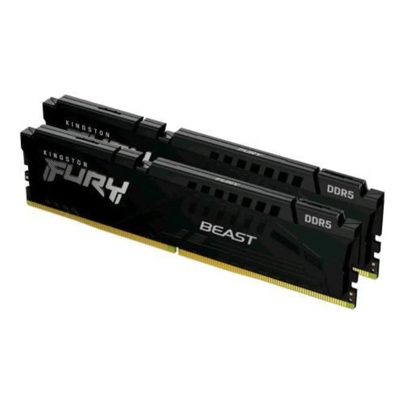 Kit memoria RAM 32GB (2 x 16GB) DDR5 6000MT/s DIMM EXPO nero - Kingston Fury Beast