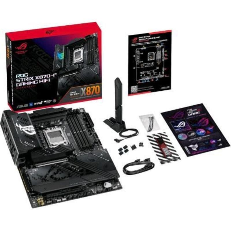 Scheda madre AMD X870 socket AM5 ATX Wi-Fi 7 4 x M.2 2 x SATA III HDMI DisplayPort - ASUS ROG Strix X870-F Gaming WiFi