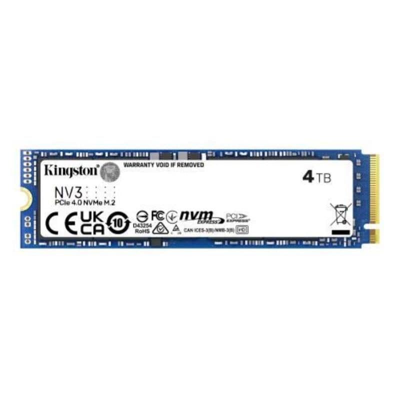SSD interno 4 TB M.2 2280 PCIe 4.0 x4 NVMe lettura 6000 MB/s scrittura 5000 MB/s - Kingston NV3