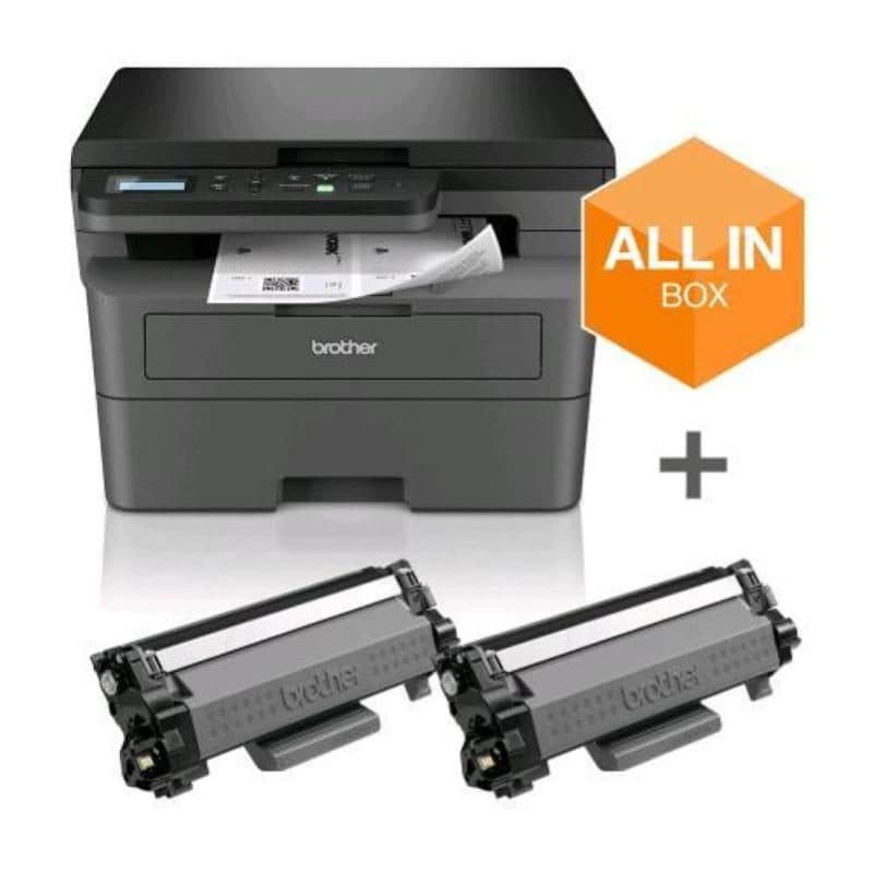 Stampante multifunzione laser A4 3 in 1 32 ppm fronte/retro LCD cassetto 250 fogli USB Wi-Fi - Brother DCP-L2627DWXL