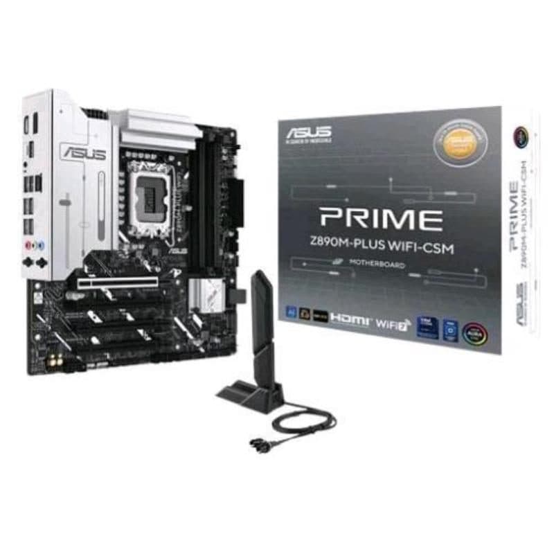 Scheda madre Intel Z890 mATX PCIe 5.0 USB-C 20Gbps 3 slot M.2 Wi-Fi 7 - ASUS Prime Z890M-Plus WiFi