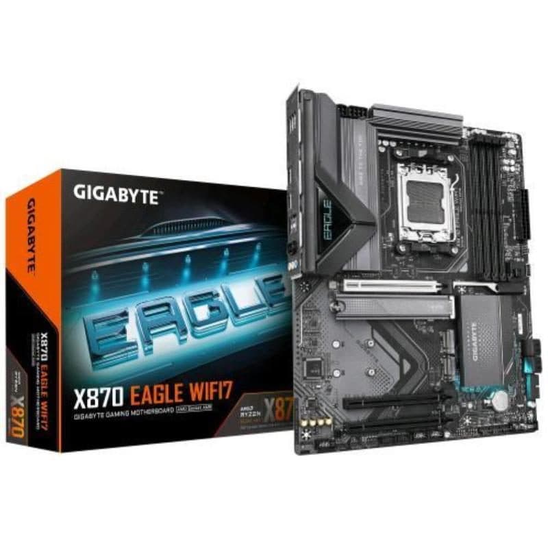 Scheda madre AMD X870 per Ryzen 9000 VRM 14+2+2 fasi DDR5 fino a 8000MHz Wi-Fi 7 - Gigabyte X870 Eagle WiFi 7
