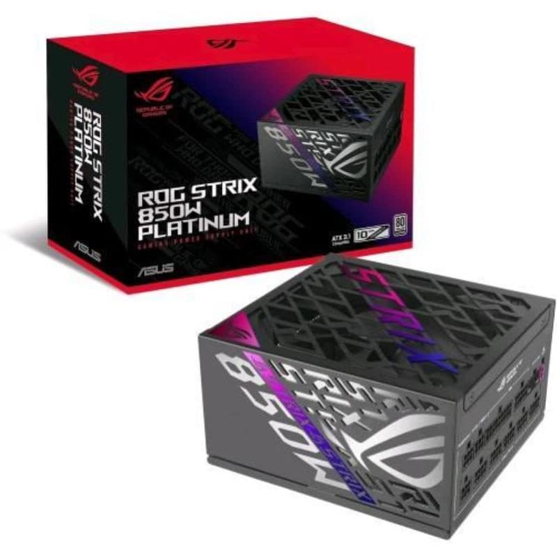 Alimentatore modulare 850 W 80 Plus Titanium ATX 3.1 PCIe Gen 5.0 doppio cuscinetto a sfera nero - ASUS ROG Strix 850P Gaming