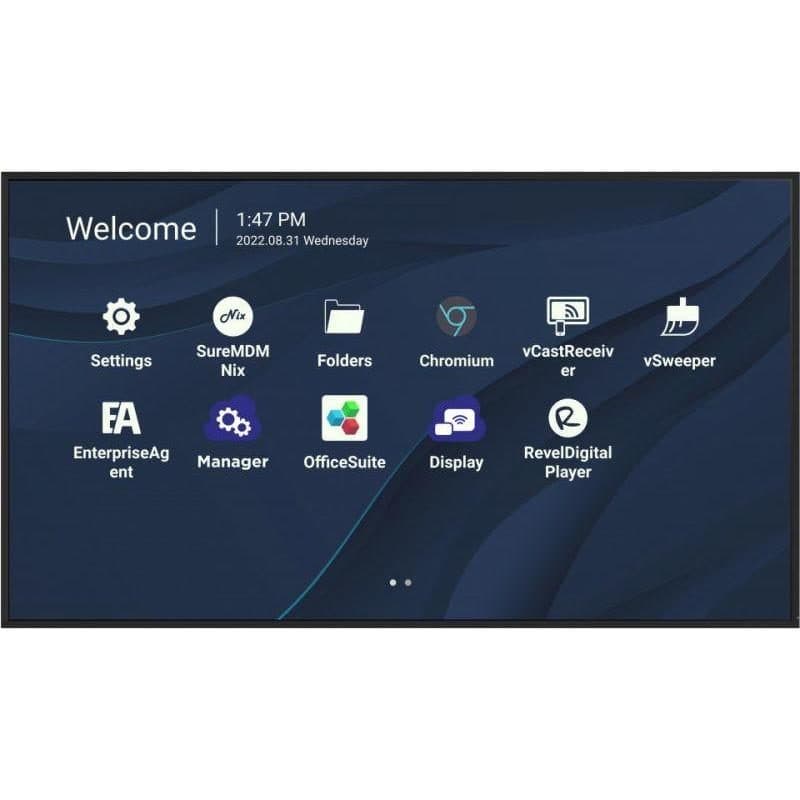 Monitor professionale 75 pollici UHD 4K 500 nit 24/7 Android 11 OPS HDMI USB-C RJ45 4/32 - ViewSonic