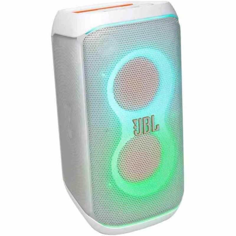 Cassa audio amplificata 160 W RMS con effetti luce e karaoke bianca - PartyBox Club 120