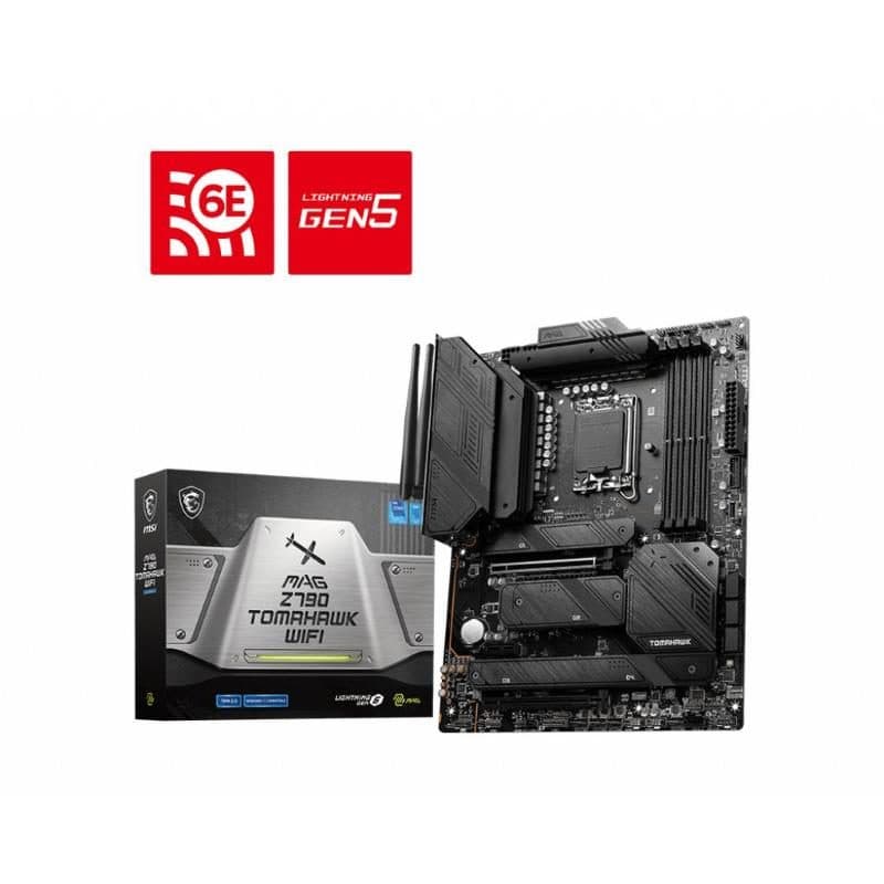 Scheda madre ATX per Intel Core 12a e 13a generazione LGA 1700 DDR5 PCIe 5.0 4 x M.2 Gen4 Wi-Fi 6E - MSI MAG Z790 Tomahawk WiFi