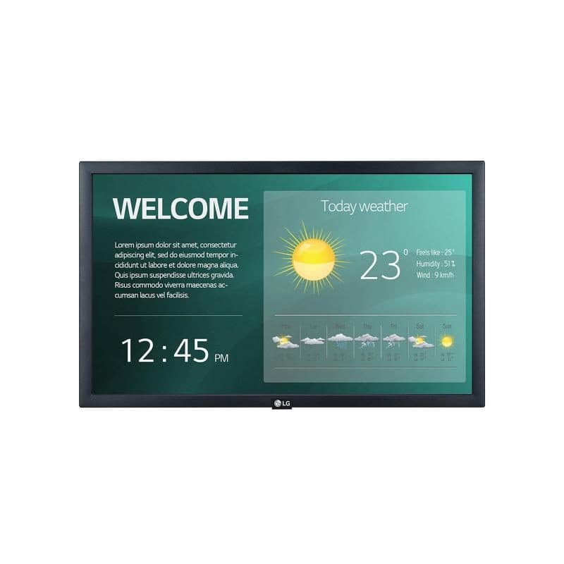 Monitor per segnaletica digitale 21.5 pollici IPS Full HD con processore integrato nero - LG 22SM3G-B