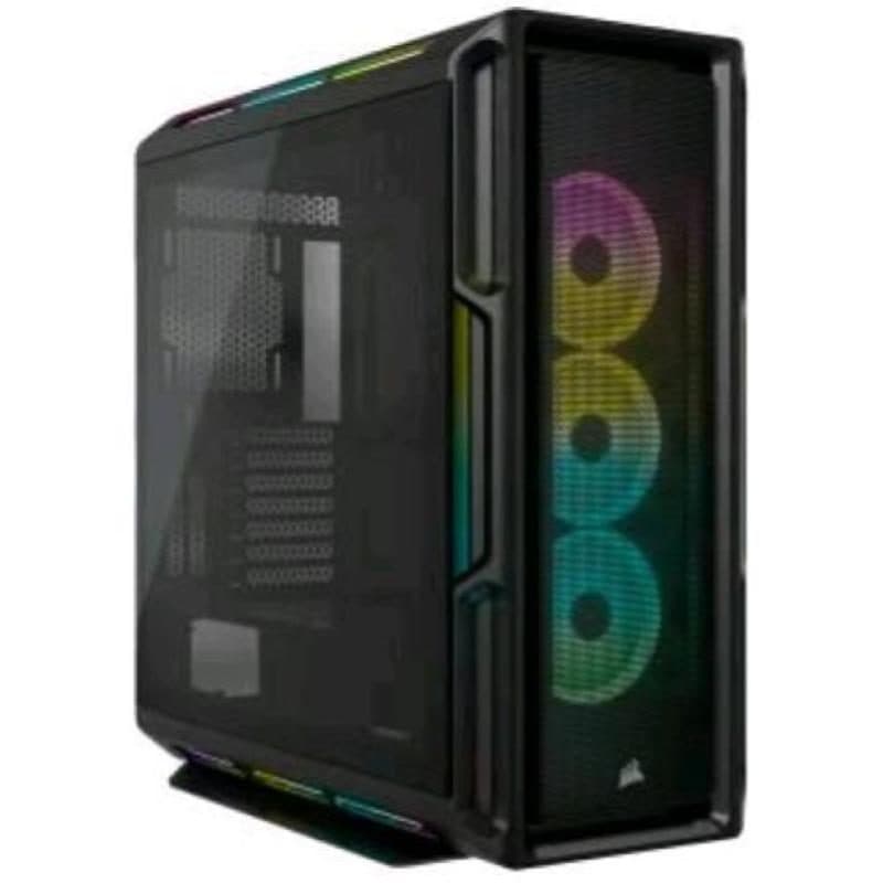 Case midi tower ATX con 3 ventole anteriori da 120 mm e pannello in vetro temperato nero - Corsair iCUE 5000T