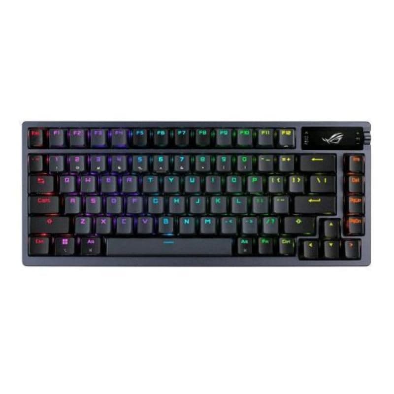 Tastiera meccanica gaming wireless RGB TKL 75 tasti display OLED switch ROG NX rossi layout italiano nero - ASUS ROG Azoth