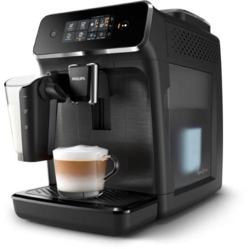 Macchina da caffè automatica 1500 W 1,8 litri con sistema LatteGo e display touch nera - Philips Serie 2200 EP2230-10