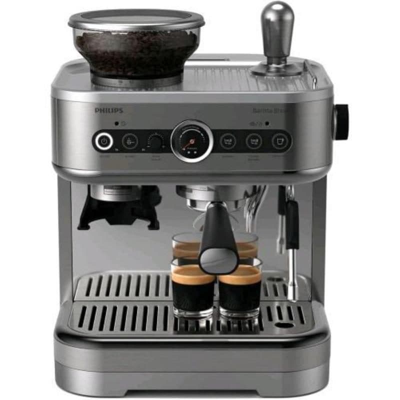 Macchina da caffè professionale semiautomatica con macinacaffè conico in metallo 1.350 W - Philips Barista Brew PSA3218/01