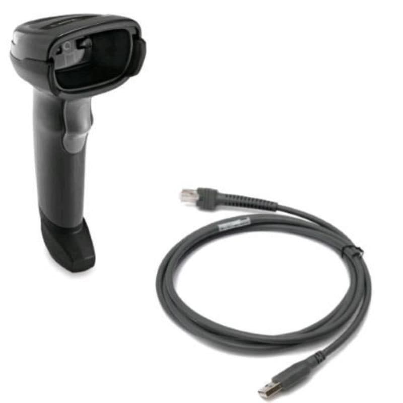 Lettore di codici a barre portatile 1D/2D LED USB, kit con scanner e cavo USB, nero - Zebra DS4608-SR