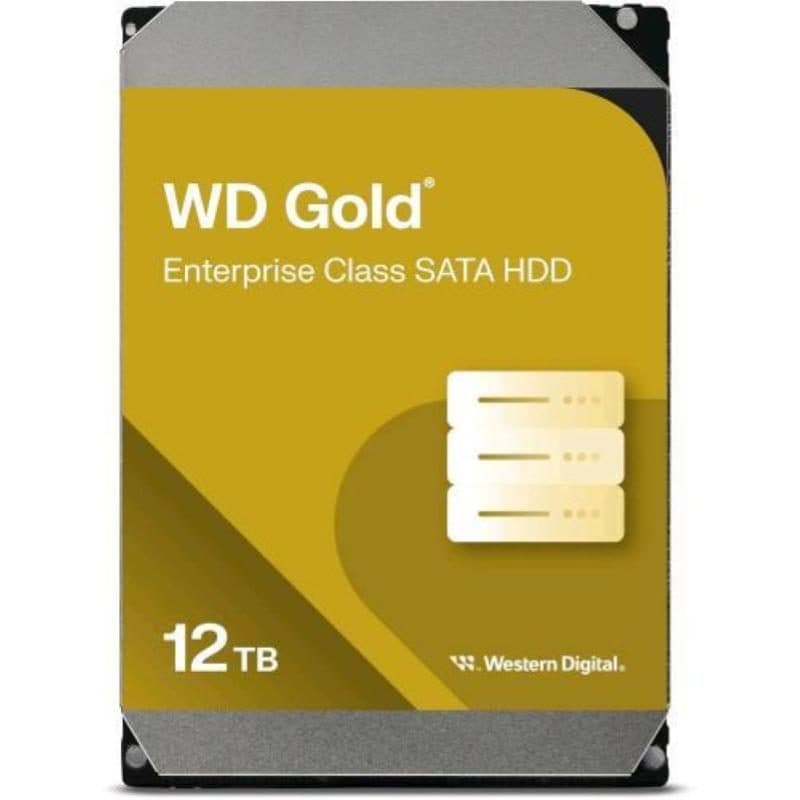Hard disk HDD 12 TB 3.5 pollici SATA III cache 512 MB 7.200 rpm - Western Digital Gold WD122KRYZ