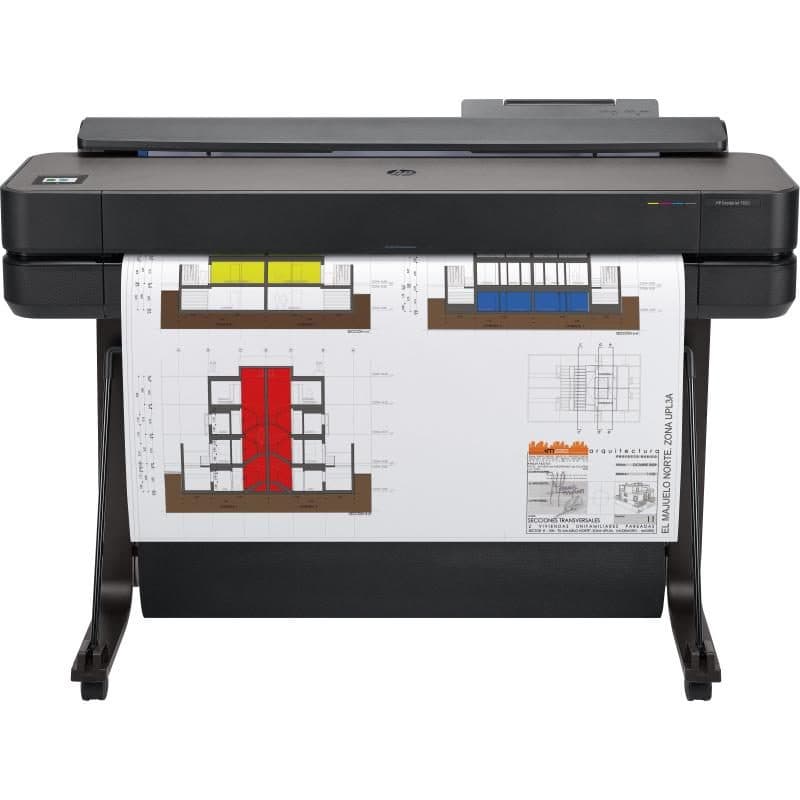 Plotter formato A0 36T650 a 4 inchiostri, LAN, USB, 25 sec/A1, con piedistallo e raccoglitore, edizione 2025 - HP