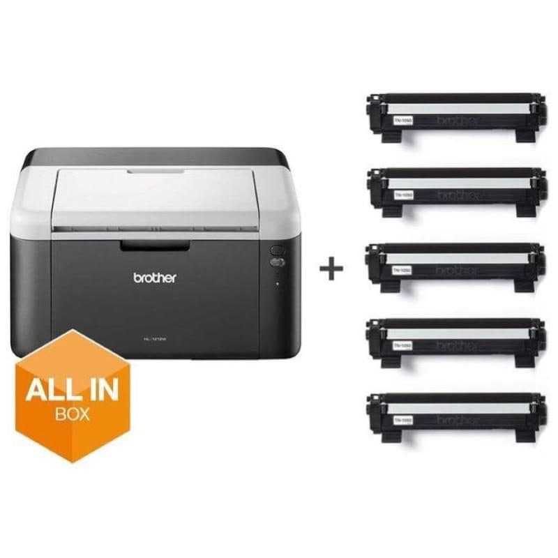 Stampante laser A4 20 ppm USB Wi-Fi con 5 toner 1K inclusi - Brother HL-1212WVB