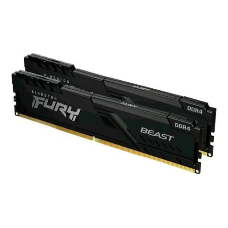 Kit memoria RAM 16GB (2 x 8GB) DDR4 3.200MHz CL16 DIMM nero - Kingston Fury Beast