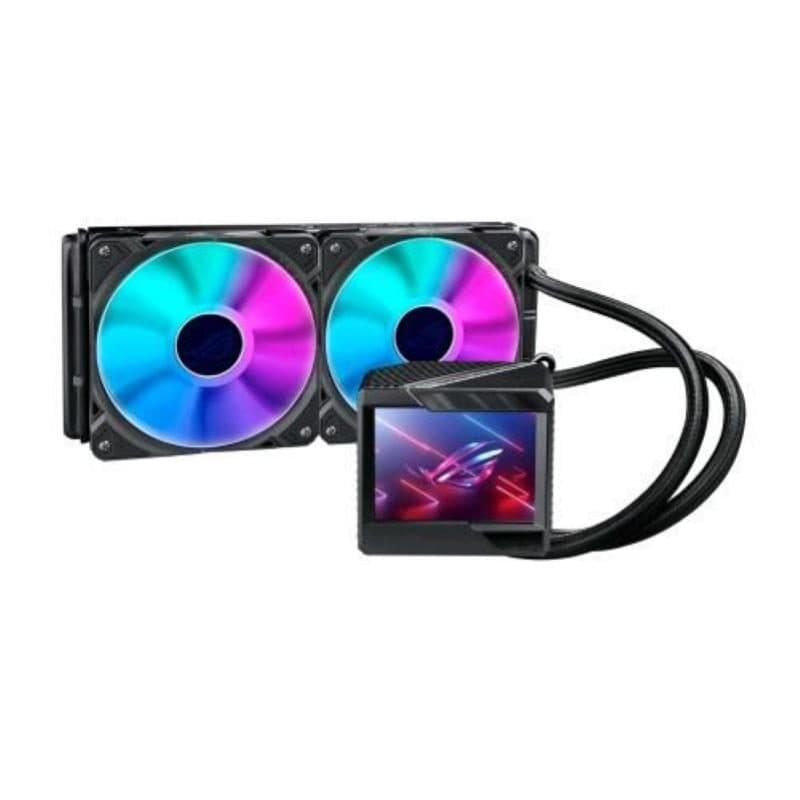 Dissipatore a liquido per CPU Intel 1700/1200/2066 e AMD AM4/AM5/sTRX4, 2 ventole 12 cm RGB, nero - ASUS ROG Ryujin II 240 ARGB