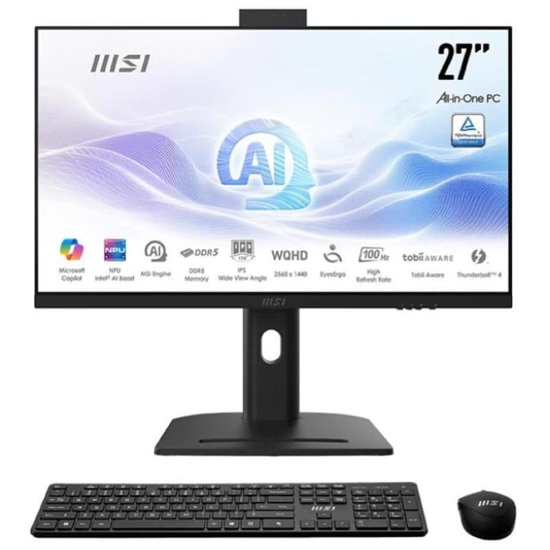 PC All-in-One 27 pollici Ultra 5 i5-125H 16GB 1TB 2K WQHD IPS Windows 11 Pro nero - MSI Modern