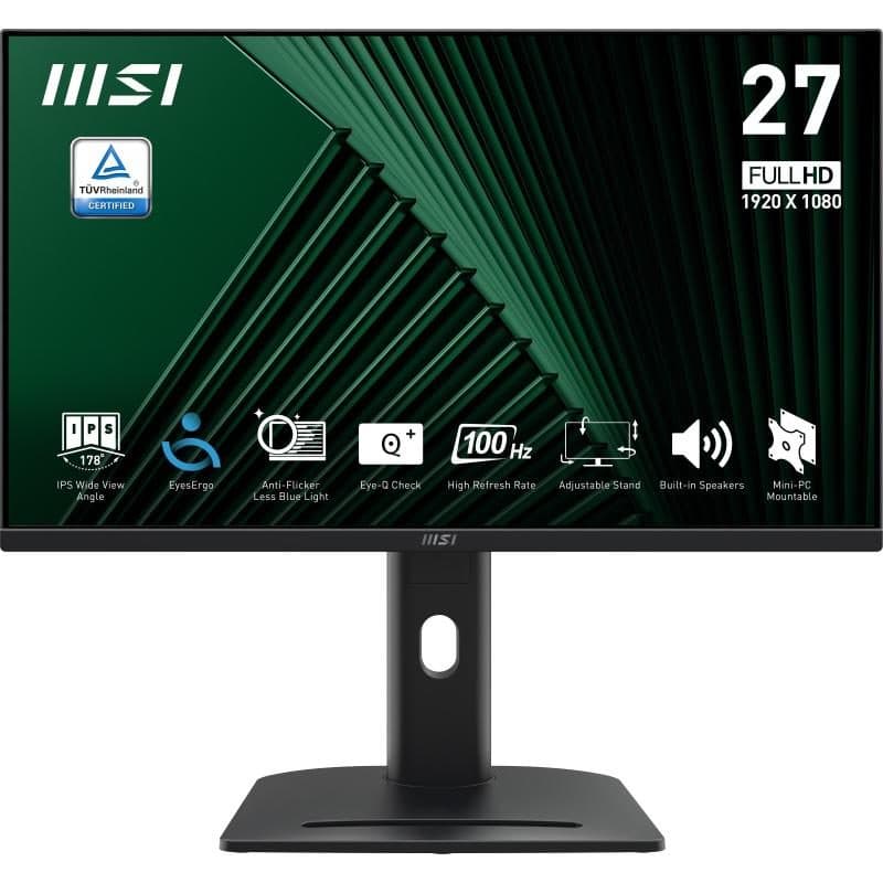 Monitor 27 pollici IPS Full HD nero 1 ms 100 Hz multimediale con pivot - MSI Pro MP275PG