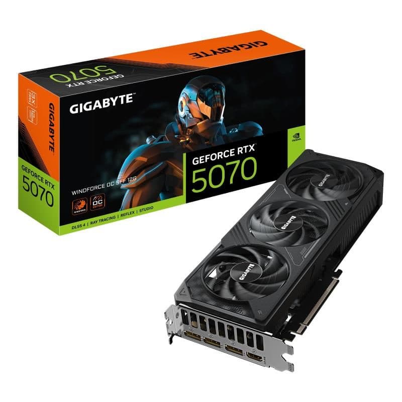 Scheda grafica 12GB GDDR7 DLSS 4 PCIe 5.0 x16, 1 x HDMI, 3 x DisplayPort - Gigabyte GeForce RTX 5070 Windforce OC SFF 12G
